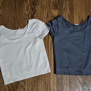 Athleta Girl Cropped Ribbed Top (lot of 2)